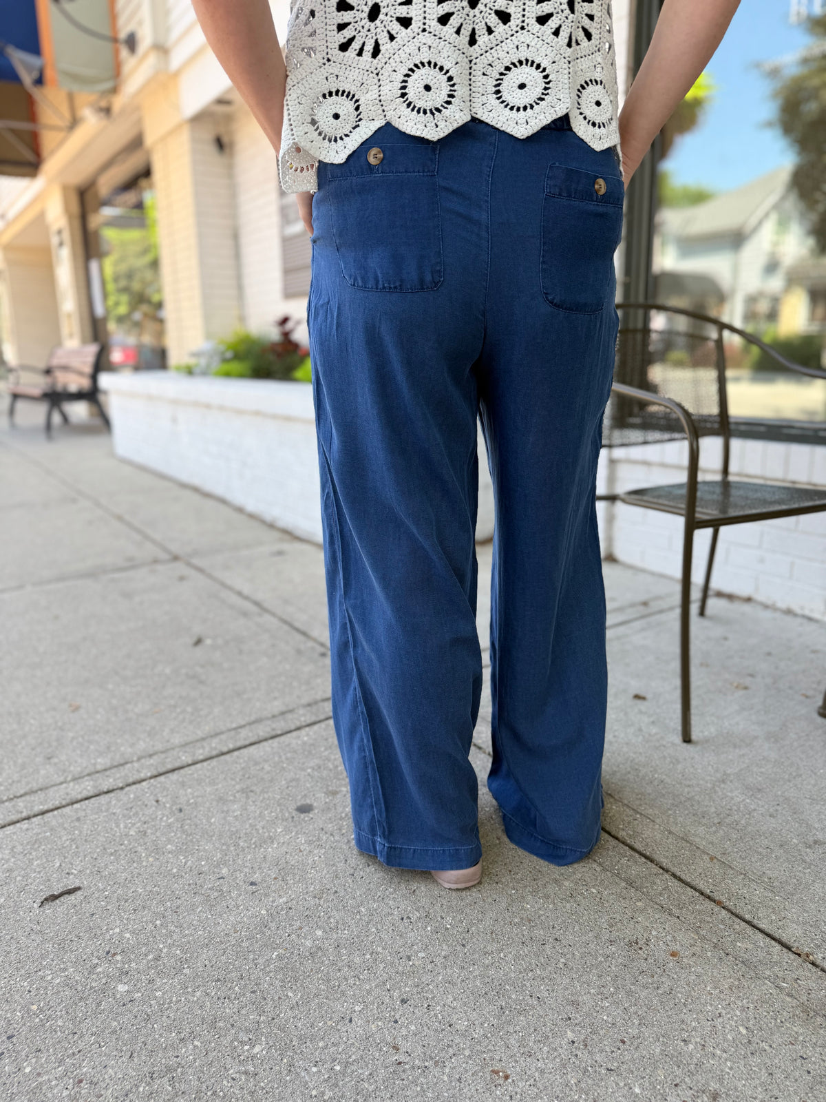 Comfy Denim Wide Leg Pant