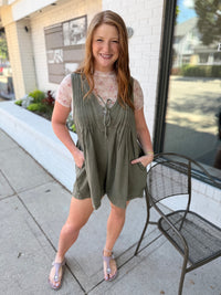 Essie Romper - Olive