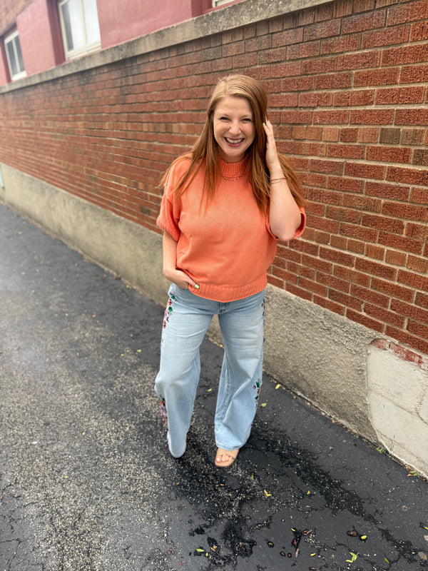 Evie Floral Embroidered Jeans
