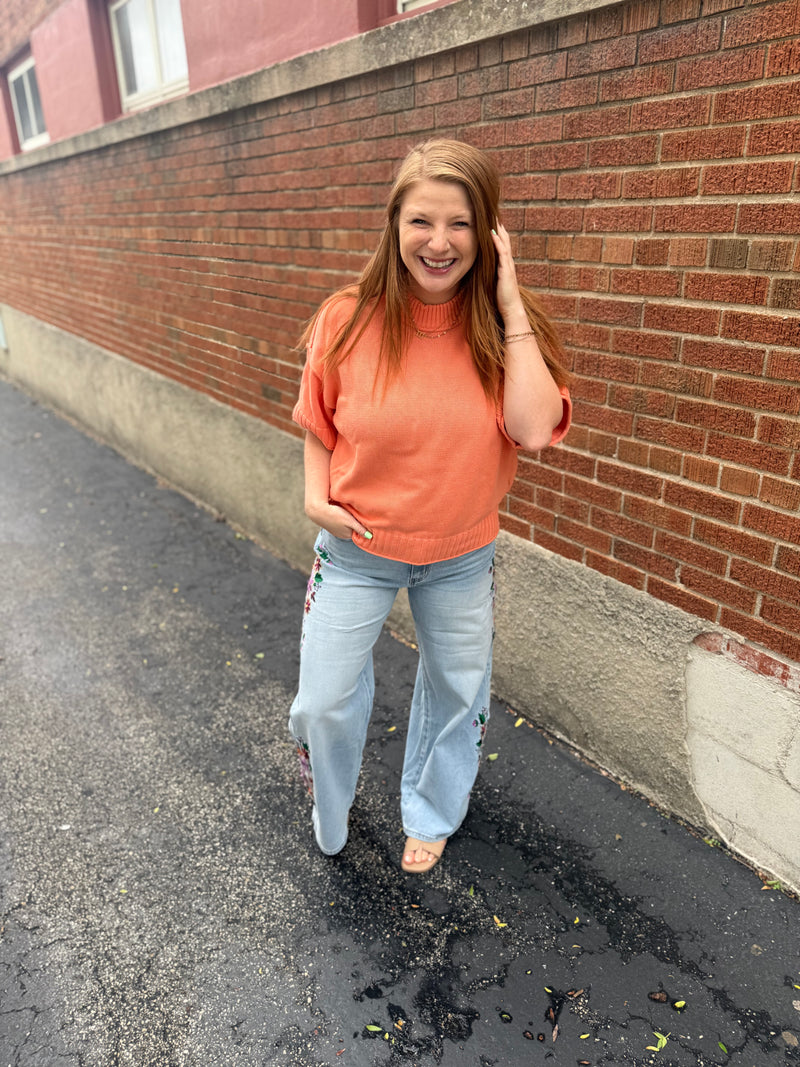 Evie Floral Embroidered Jeans