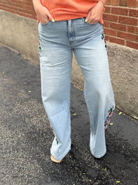 Evie Floral Embroidered Jeans