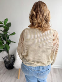 Netted Taupe Long Sleeve