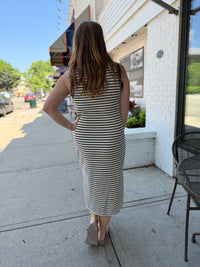 Black Stripe Tank Dress