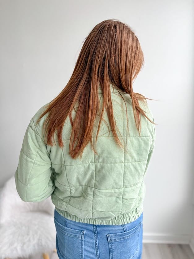 Soft Sage Quilted Jacket