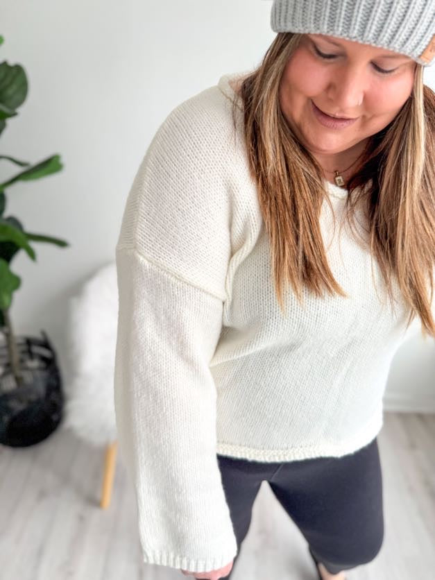 Soft Ivory Flare Sleeve Sweater