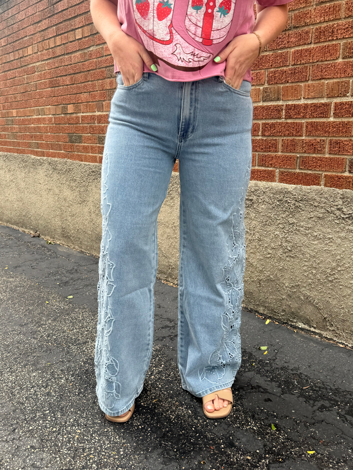 Floral Charm Wide Leg Pant