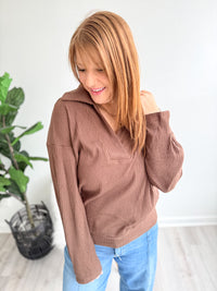 Cocoa Comfort Ribbed Top