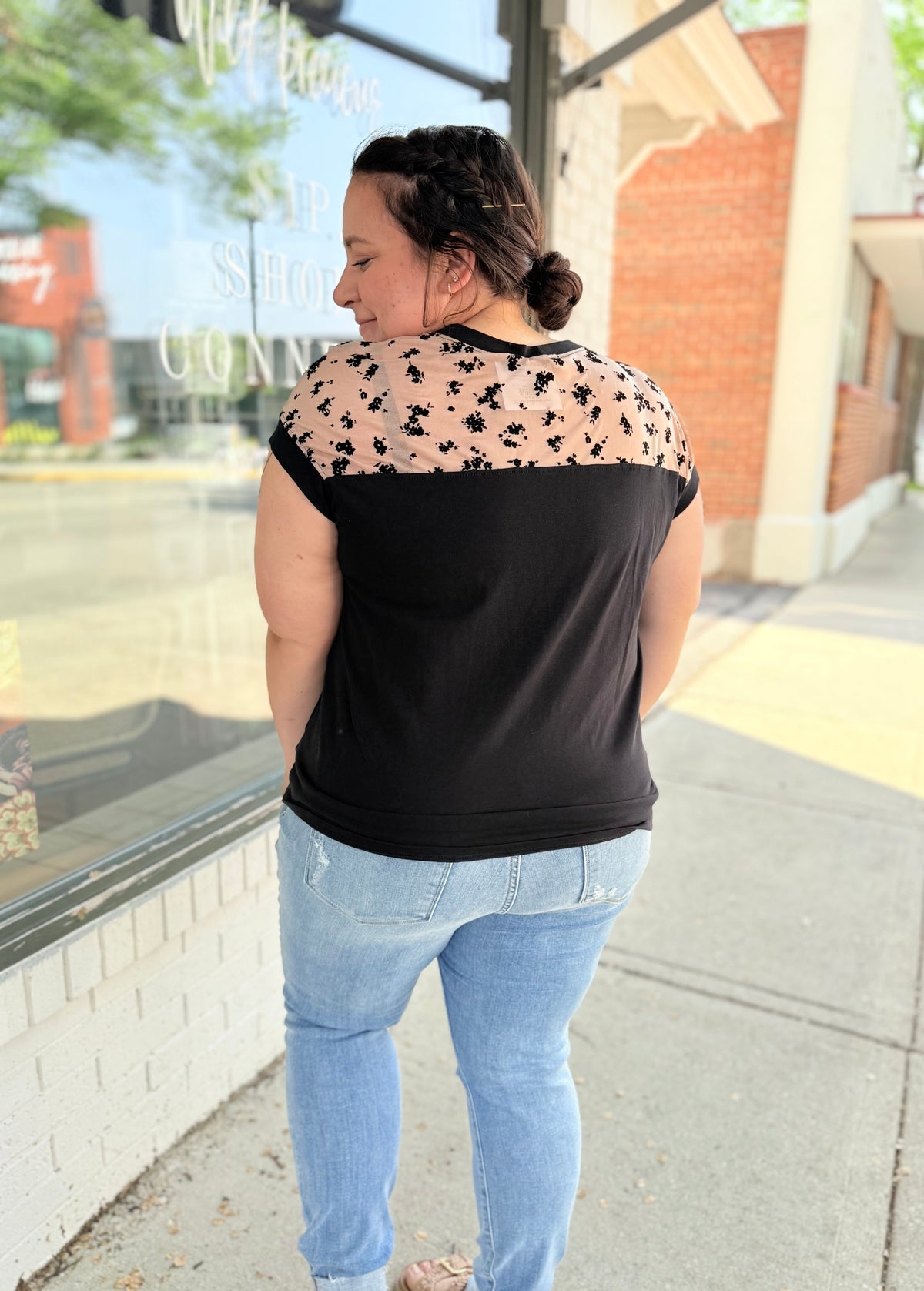 Sheer Delight Black Top