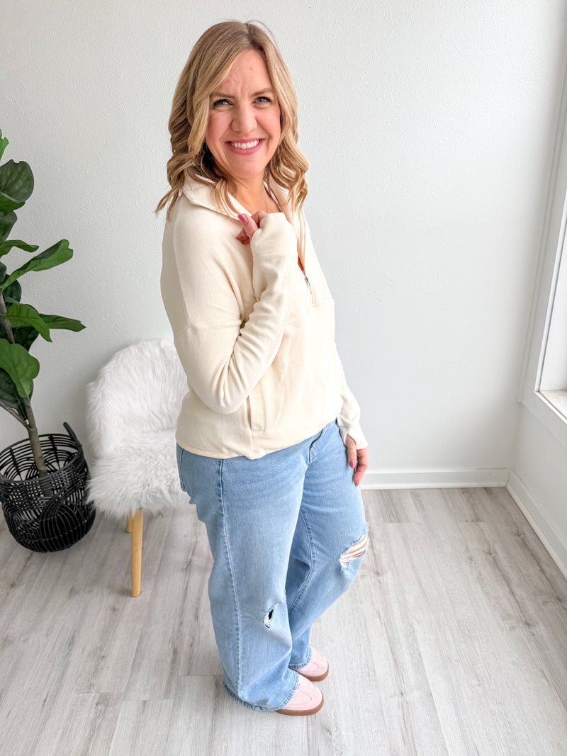 Wrapped In Comfort Cream Pullover