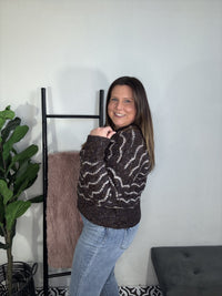 Chocolate Confetti Knit Sweater