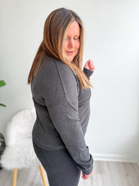 Wrapped In Comfort Charcoal Pullover