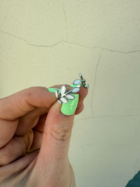 Ivory Leaf Adjustable Silver Ring