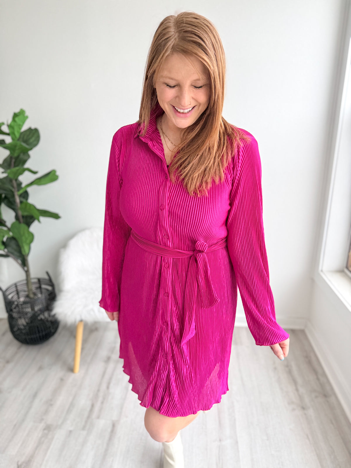 magenta satin dress Nova in and celebrating all night long! Magenta dress Fuchsia satin dress