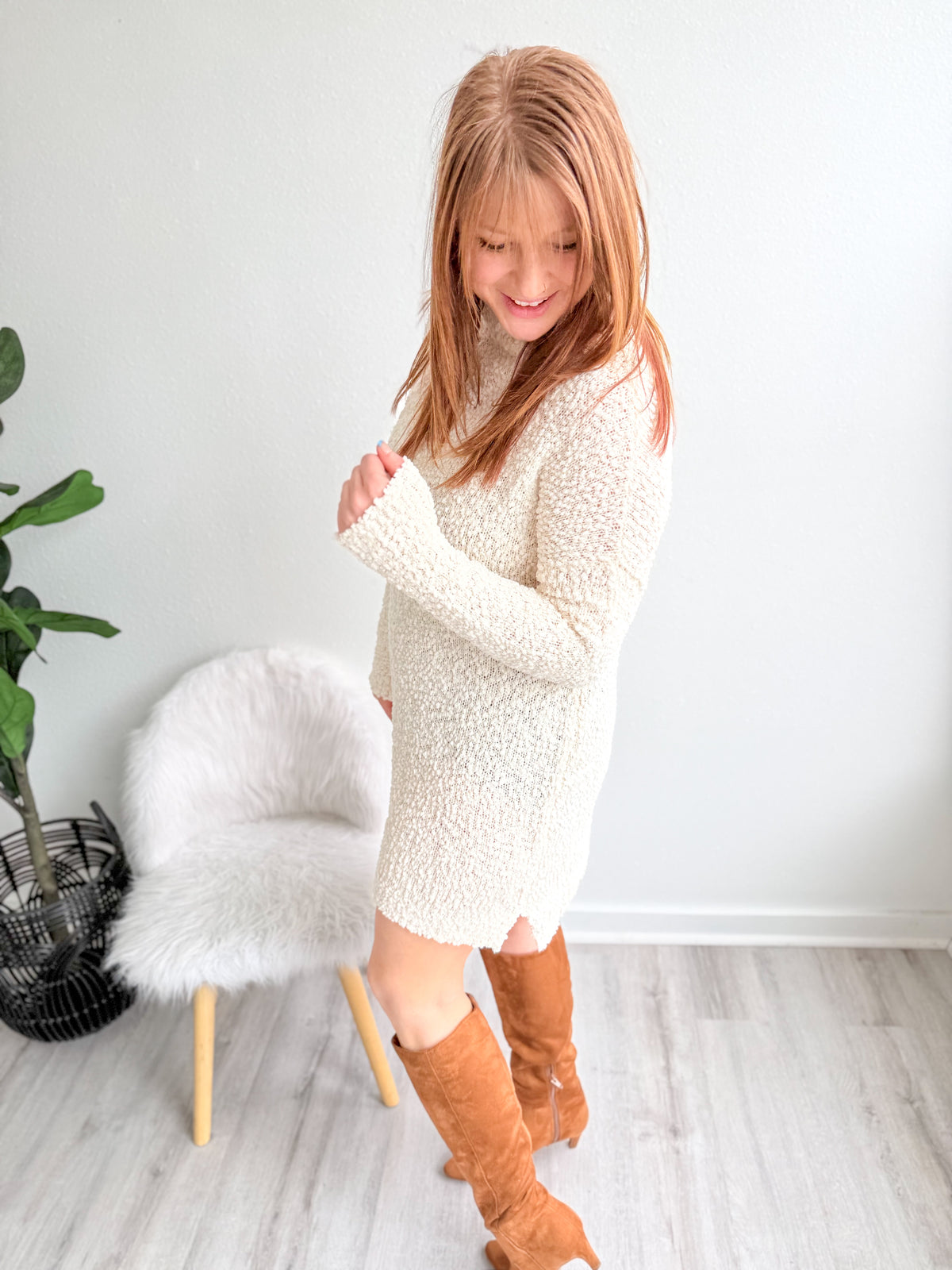Cream Sweater Dress