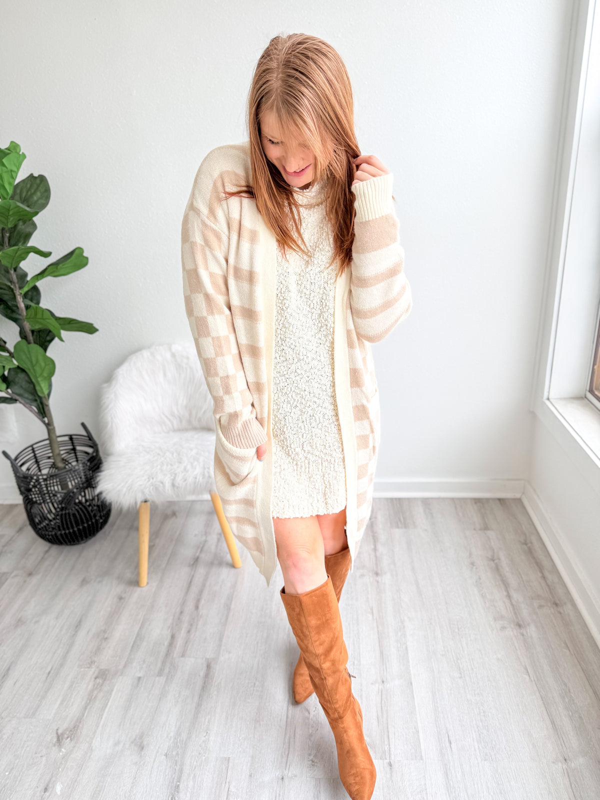 Cream Sweater Dress