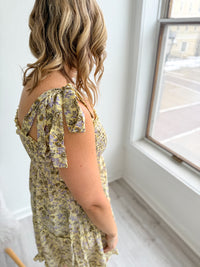 Golden Petals Dress