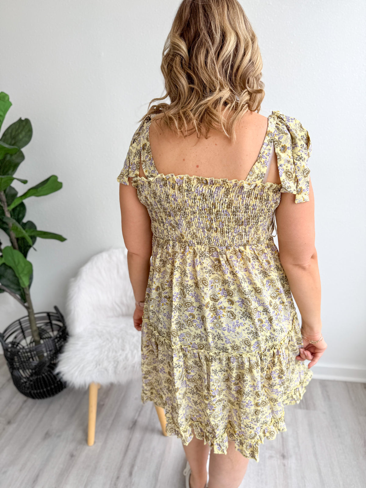 Golden Petals Dress