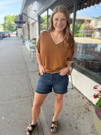 Callie Raw Hem Denim Shorts
