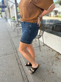 Callie Raw Hem Denim Shorts