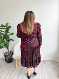 Burgundy Velour Dress
