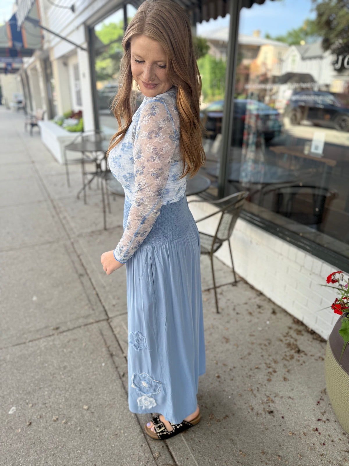 Blue Bell Mesh Top