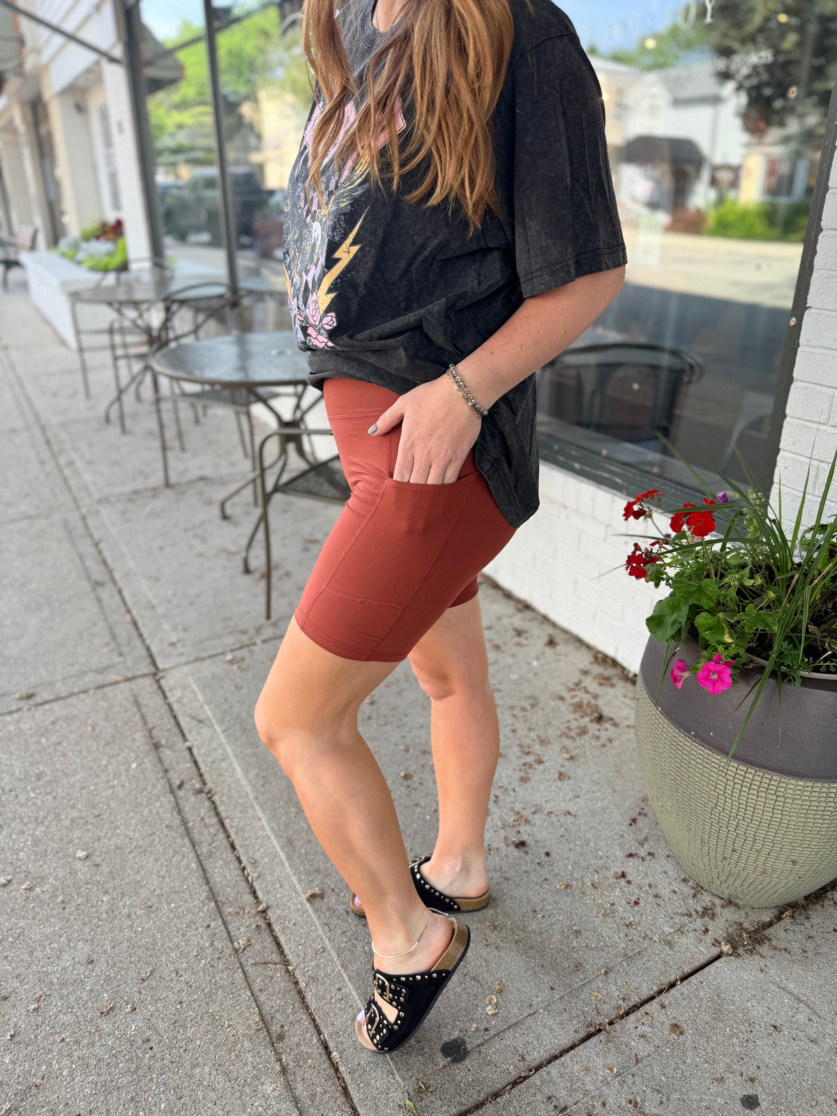 Basic Pocket Biker Short - Terrocota