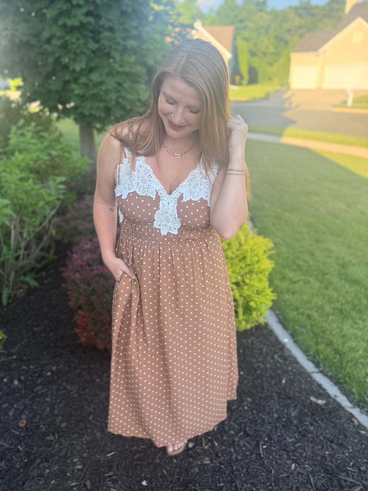 Lace And Latte Dress