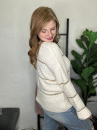 Cream + Gold Plush Sweater