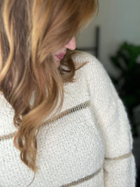 Cream + Gold Plush Sweater