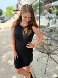 Jayden Black Ribbed Dress