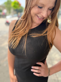 Jayden Black Ribbed Dress
