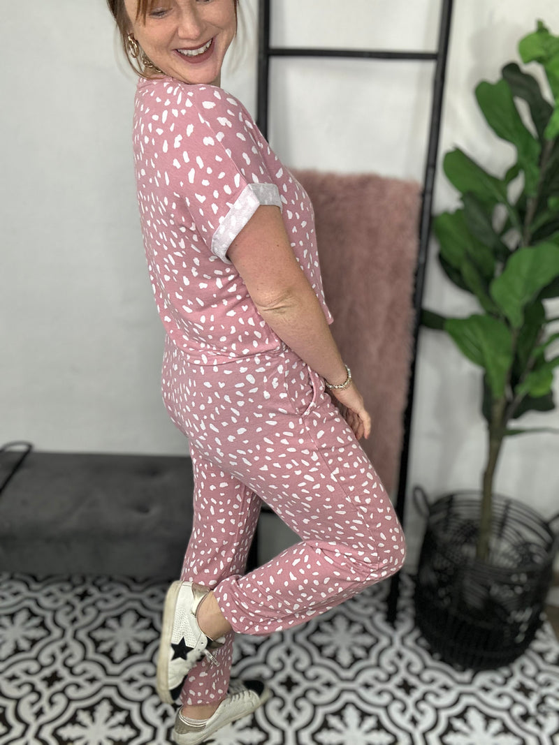 Pink Polka Dot Pajamas