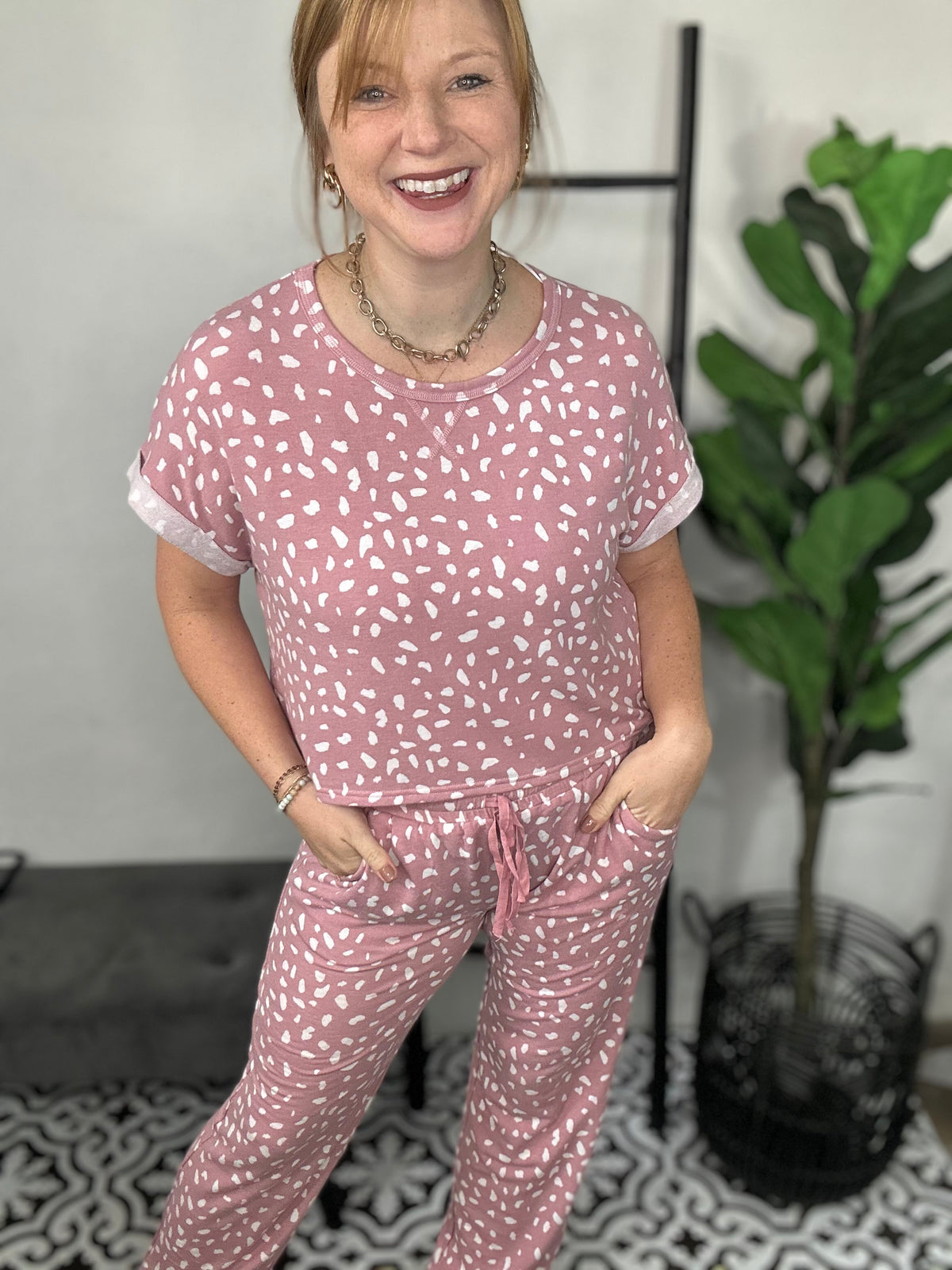 Pink Polka Dot Pajamas