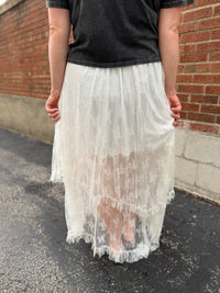 Blooming White Maxi Skirt
