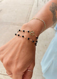 Black Beaded Bracelet