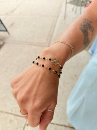 Black Beaded Bracelet