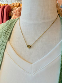 Gold Initial Heart Necklace