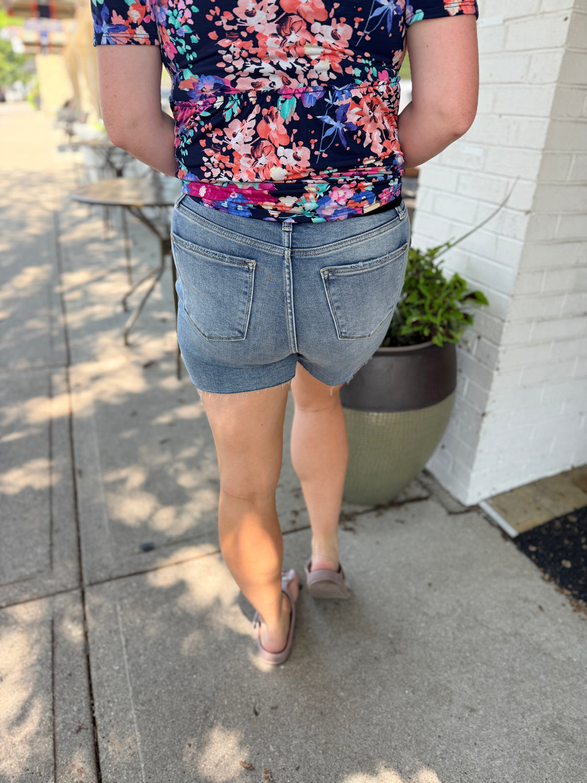 Reese Distressed Denim Shorts