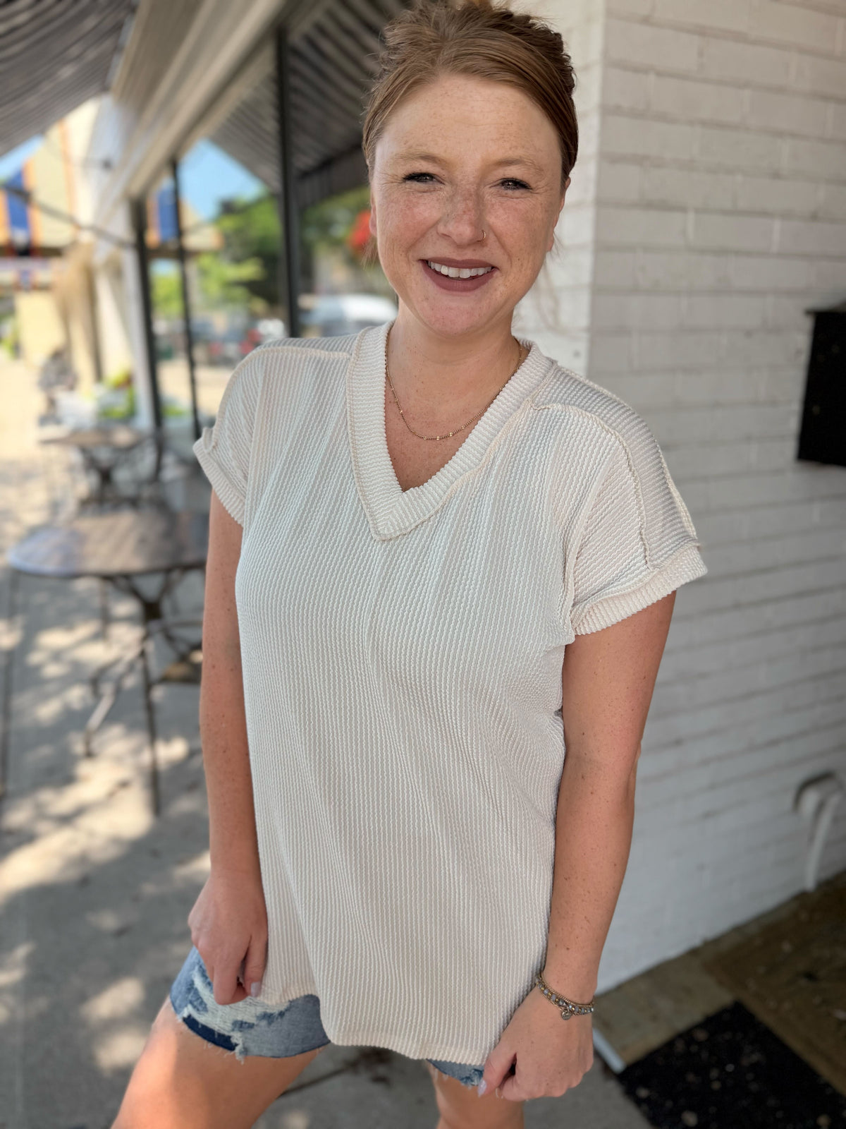 Casual Everyday Tee - Cream