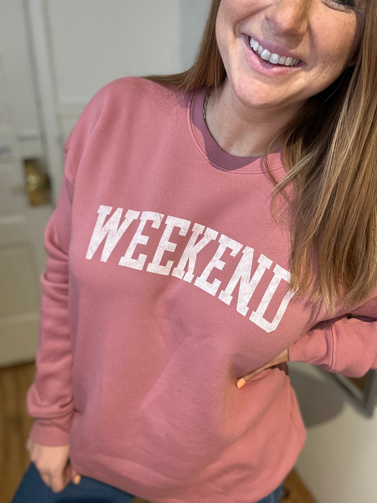 Mauve Weekend Crewneck Sweatshirt