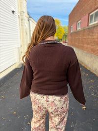 Brown Stitch Cardigan