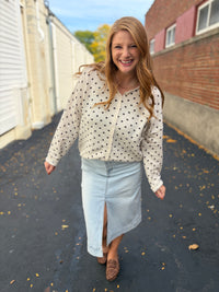 Light Wash High Rise A-Line Skirt