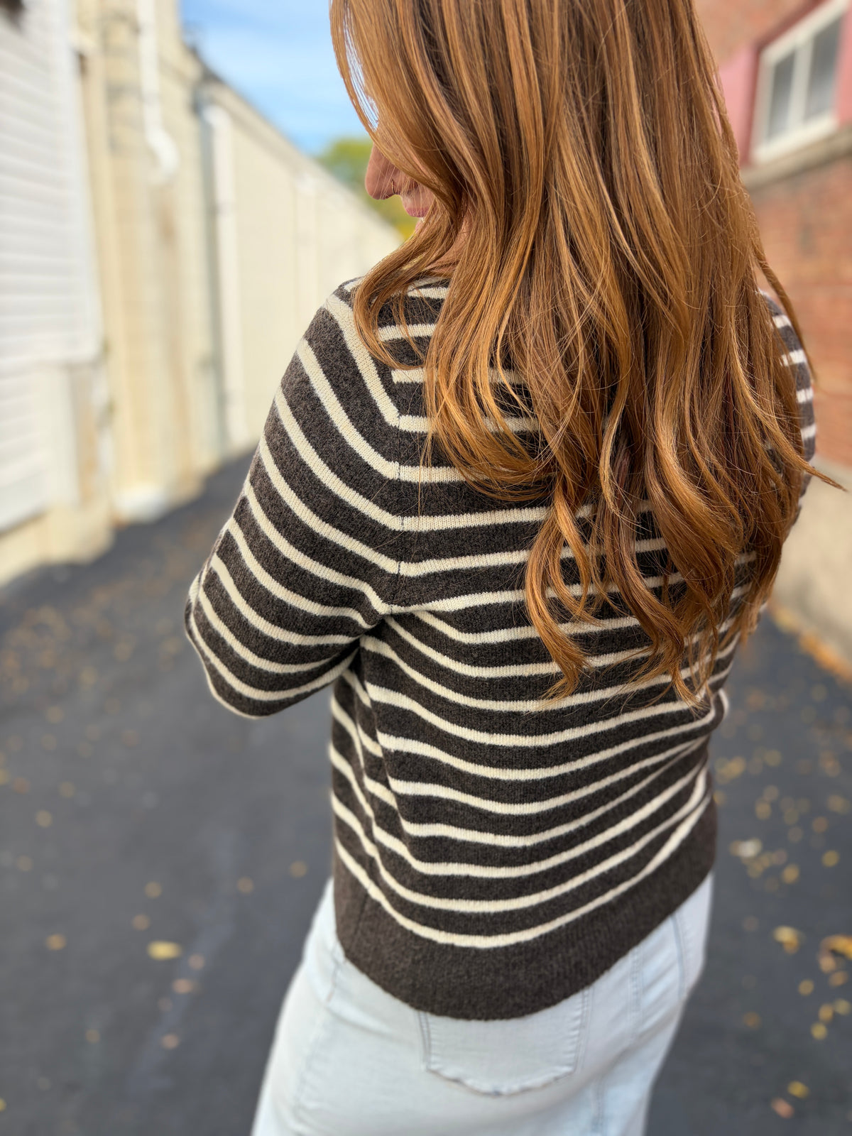 Espresso Stripe Cardigan