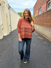 Striped Breezy Knit Sweater