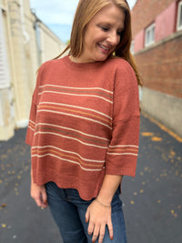 Striped Breezy Knit Sweater