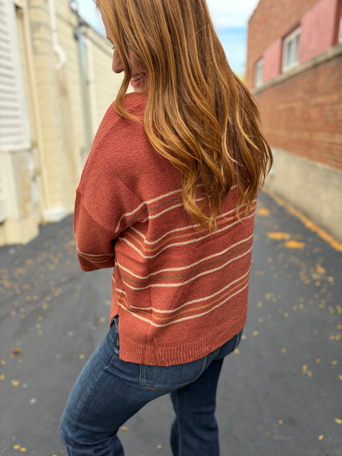 Striped Breezy Knit Sweater