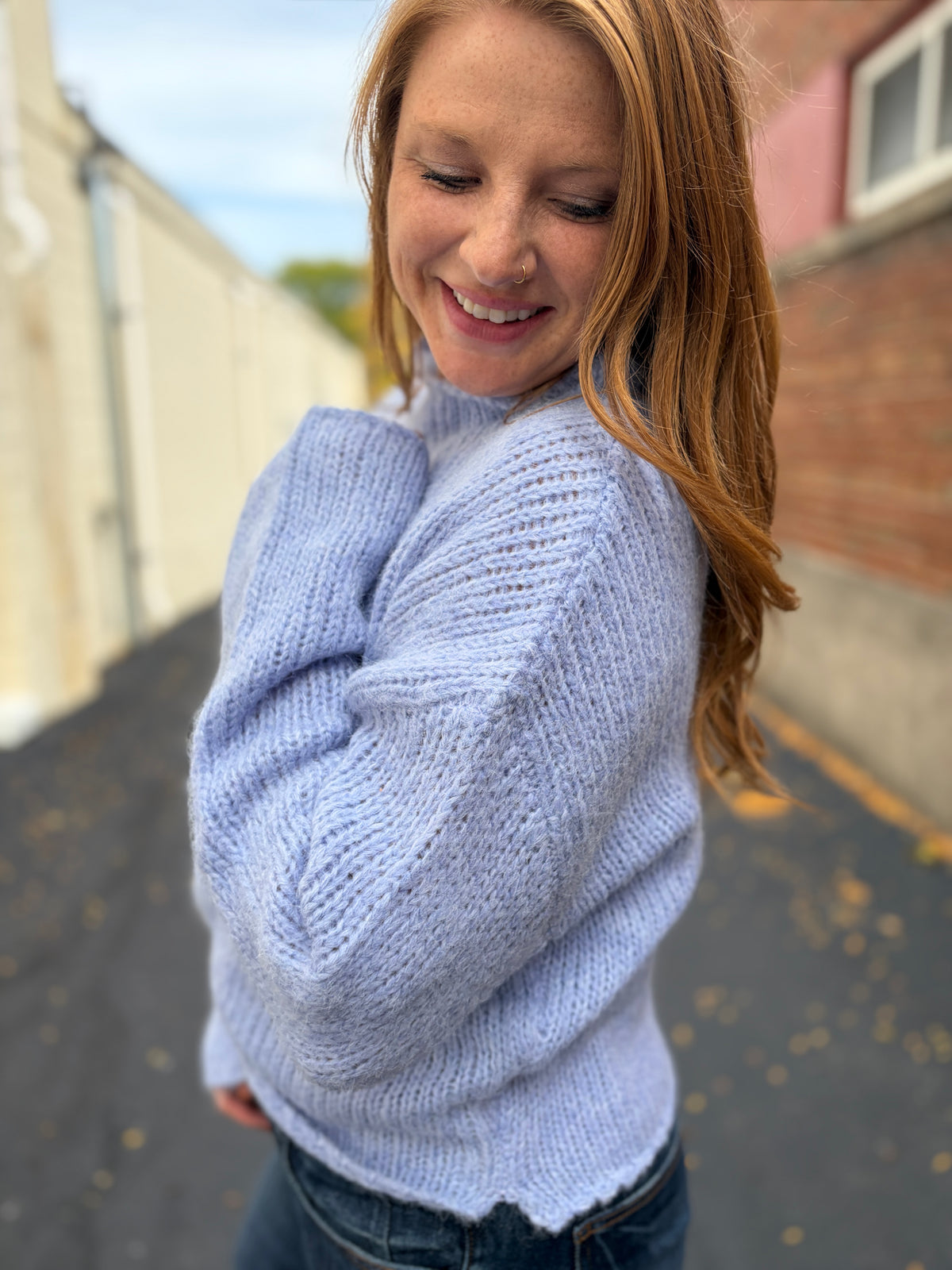 Soft Spoken Blue Sweater