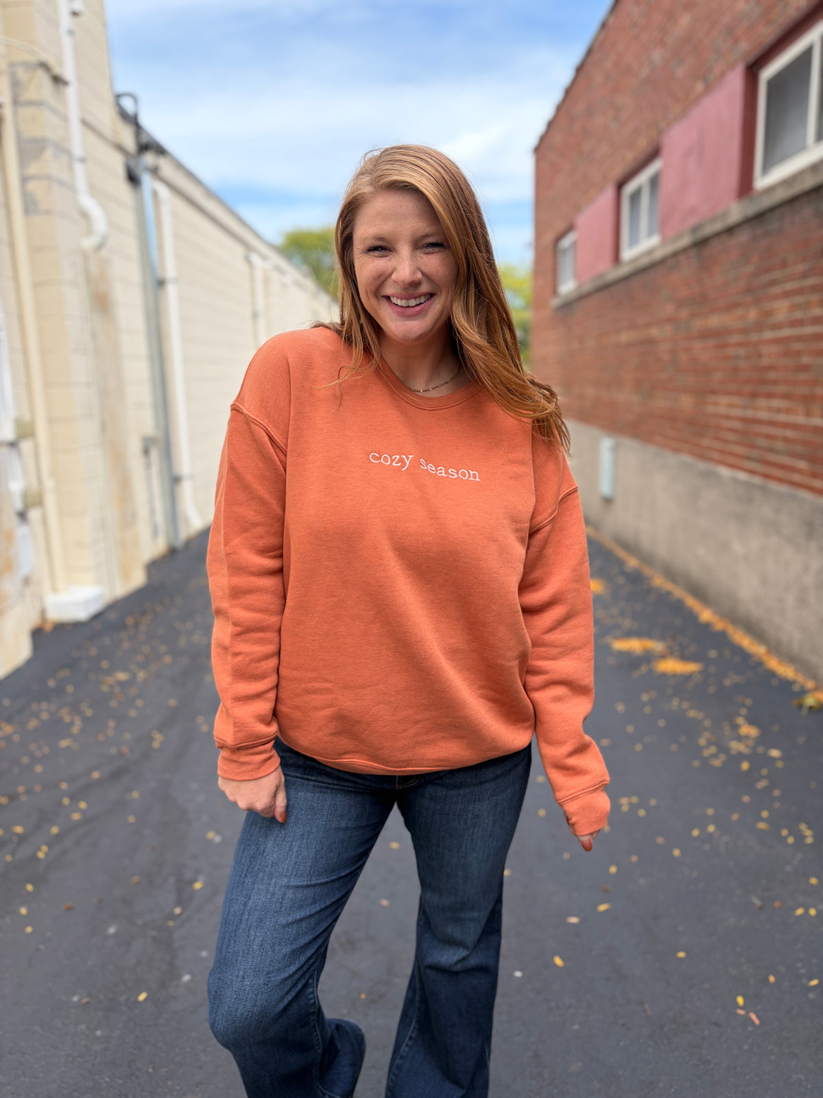 Cozy Season Embroided Sweatshirt