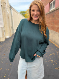 Deep Green Relaxed Top