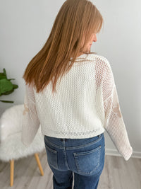 Floral Knit Lightweight Sweater